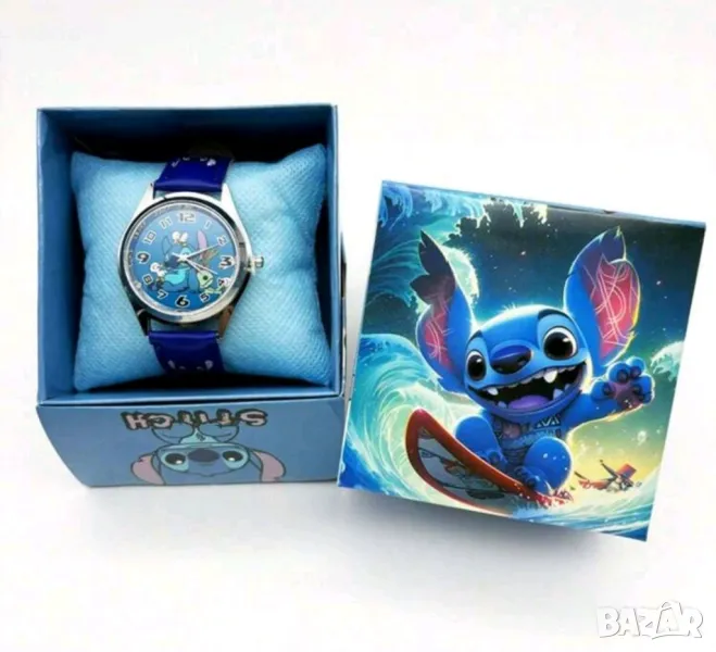 Стич Stitch Лило детски син ръчен часовник, снимка 1