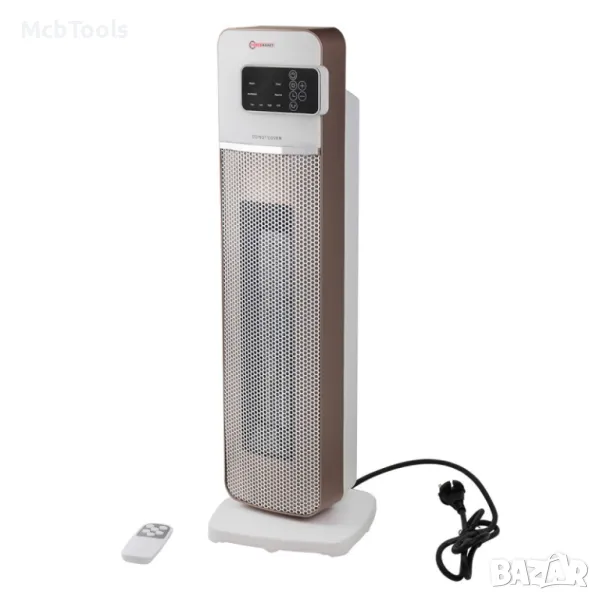 Вентилаторна печка с керамичен нагревател 2000W FORCEKRAFT с дисплей и дистанционно, снимка 1