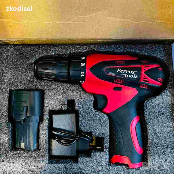 Акумулаторен винтоверт FERROS TOOLS - JL0006, снимка 1