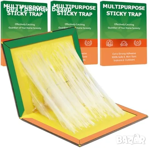 Нови Лепливи Капани за Насекоми 5 броя за Вътрешна и Външна Употреба, снимка 1