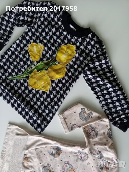 2 плътни памучни блузи 104 см., снимка 1