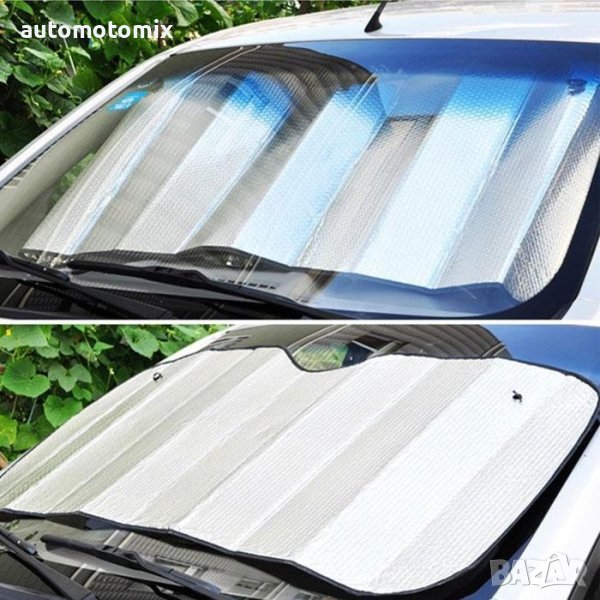 Сенник за предно стъкло двоен,Размери: 130x60 см.-4702, снимка 1