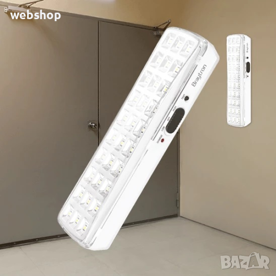 Аварийно LED осветително тяло EXIT, 2W, 220VAC, 6500K, студенобяло, BM30- 30LED, снимка 1