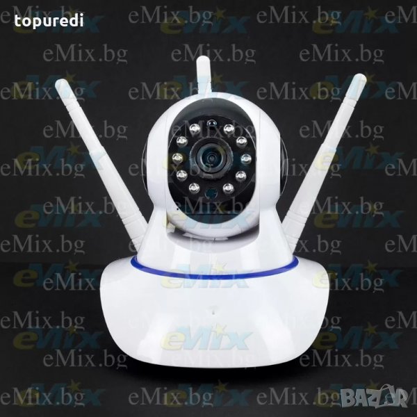 БЕЗЖИЧНА IP КАМЕРА ЗА ВИДЕОНАБЛЮДЕНИЕ С ТРИ АНТЕНИ, снимка 1