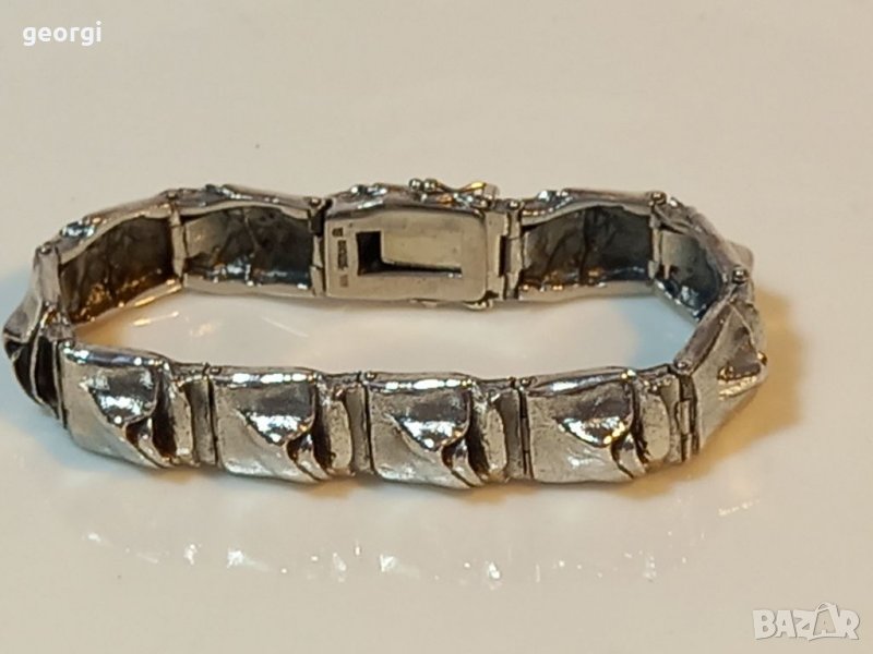 Дизайнерска сребърна гривна , снимка 1