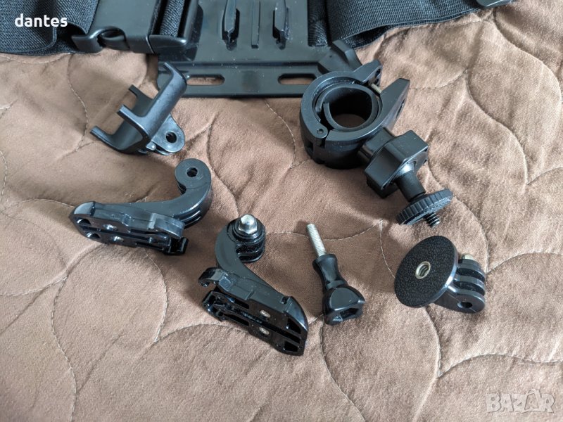 Джей щипки, нагръдник за GoPro също и за кормило на велосипед, торбичка, снимка 1