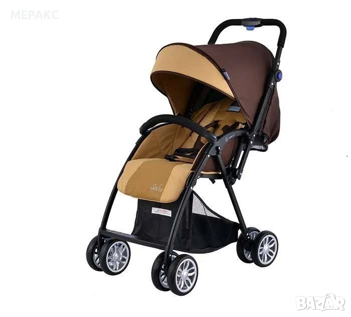 Комбинирана количка Zooper Salsa Khaki Plaid, кафява, снимка 1