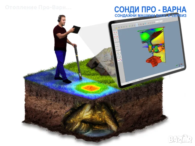 3D СКЕНЕР OKM /3D Георадар/ под НАЕМ = 1000лв 0️⃣8️⃣7️⃣8️⃣4️⃣2️⃣0️⃣2️⃣0️⃣7️⃣, снимка 1