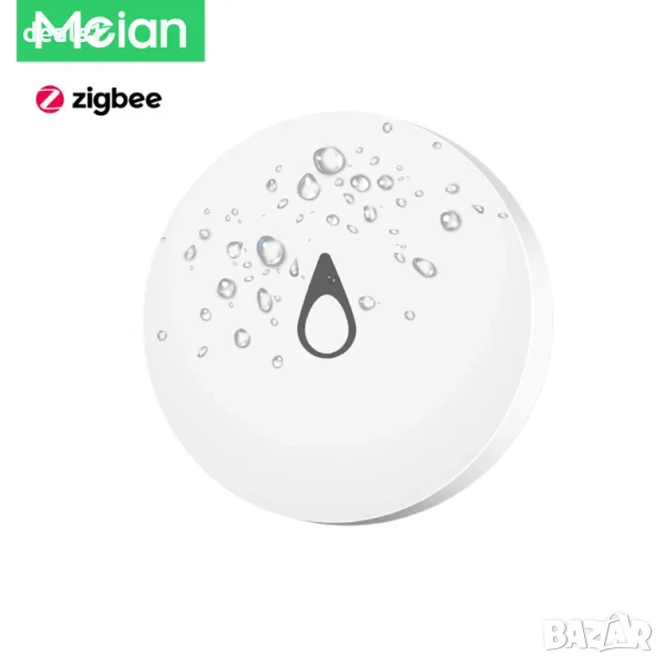 Meian Zigbee Детектор за изтичане на вода Дистанционен мониторинг Интелигентна домашна защита, снимка 1