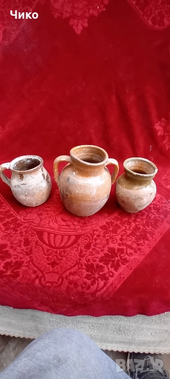 3бр стари керамични гърнета , снимка 1