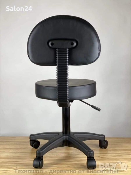 Козметична табуретка с облегалка и повдигащ механизъм, снимка 1