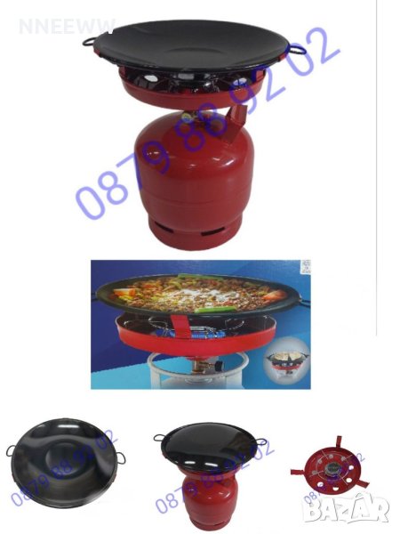 Газова скара БАРБЕКЮ, Газов котлон с тава  + сач / тава /, снимка 1