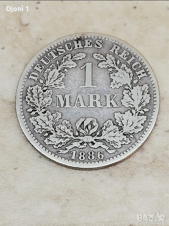 1 Mark 1886 D Deutsches Reich , снимка 1