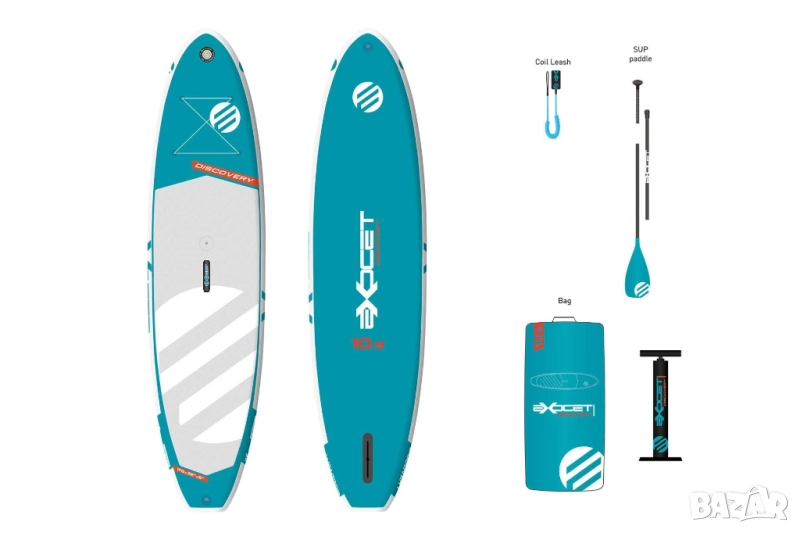 Употребяван надуваем Paddle Board Exocet Discovery SUP 10.9 с място за платно, снимка 1
