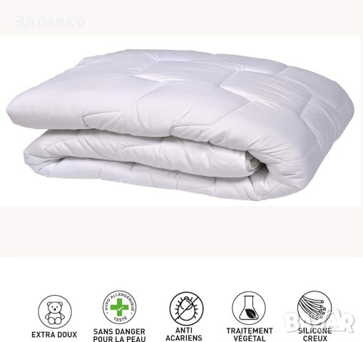 Blanrêve - Лека и дишаща синтетична завивка - Антиакарна 140 х 200см!, снимка 4 - Олекотени завивки и одеяла - 42378966