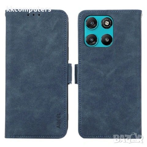 Кожен Калъф ABEEL за Motorola Moto G67 Power 5G / G57 Power 5G - Магнитен клип, RFID защита, Слот за, снимка 2 - Калъфи, кейсове - 53355195