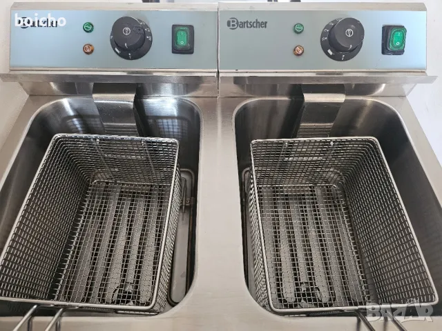 Професионален Фритюрник Bartscher 2 × 8 литра, снимка 4 - Фритюрници - 47887757