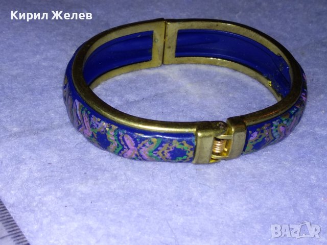 ПРЕКРАСНА РЪЧНО РИСУВАНА ЗЛАТИСТА ВИНТИДЖ - АРТ ГРИВНА ХУДОЖЕСТНЕВА ИЗРАБОТКА 9060, снимка 2 - Гривни - 41264975