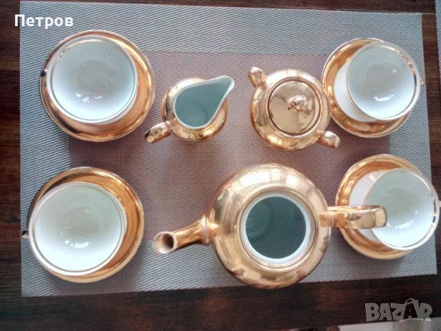 Антикварен и богато позлатен.Костен порцелан-Бавария.Маркиран.Ръчно изработен.Възможен коментар-цена, снимка 4 - Антикварни и старинни предмети - 40667437