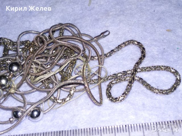 ТРИ СТАРИ ПОСРЕБРЕНИ ФИНИ СИНДЖИРЧЕТА ВЕРИЖКИ 38850, снимка 15 - Колиета, медальони, синджири - 41838569