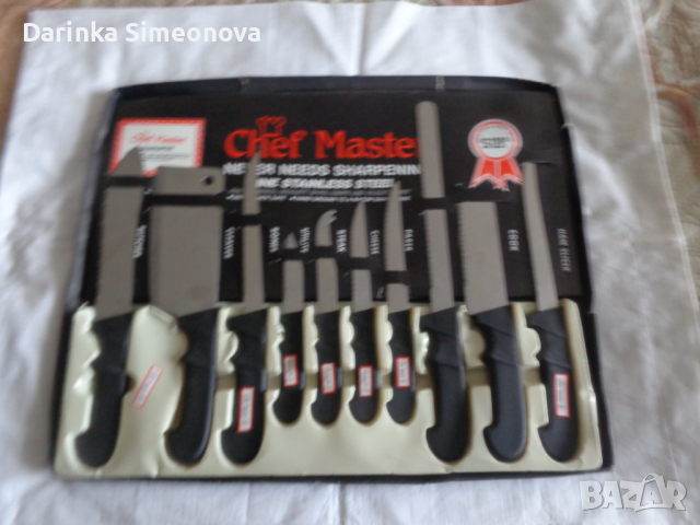 Комплект японски ножове Шеф  МАСТЕР, снимка 2 - Прибори за хранене, готвене и сервиране - 44529483