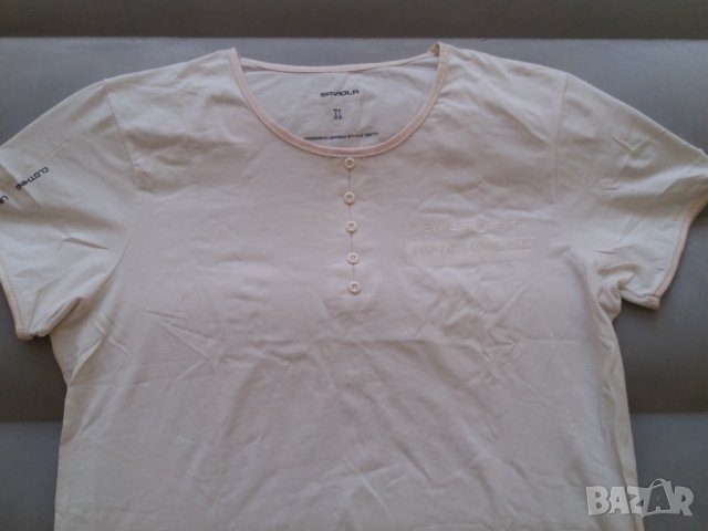 Мъжка бяла лятна блуза фланелка Saviola XL, снимка 4 - Тениски - 33809475