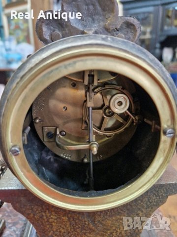 Красив антикварен френски каминен часовник , снимка 7 - Антикварни и старинни предмети - 42685578