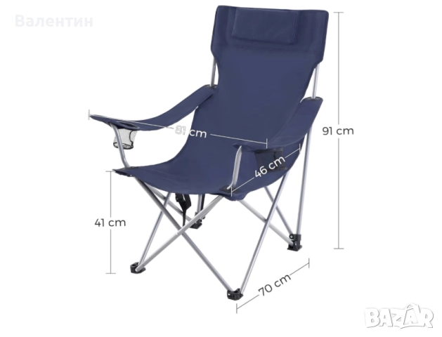 Сгъваем къмпинг стол, снимка 2 - Къмпинг мебели - 52864758