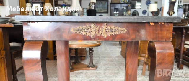 Старинна конзолна масичка с гранитен плот, снимка 5 - Маси - 52465283