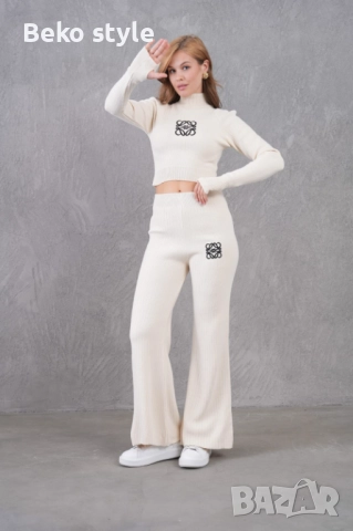 Дамски комплек с ефектен ръкав , снимка 7 - Комплекти - 52507653