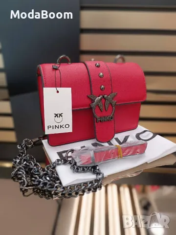 Pinko червена дамска чанта 