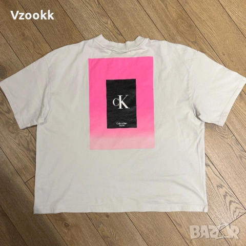 Дамска тениска Calvin Klein oversized | M размер, снимка 4 - Тениски - 53712788