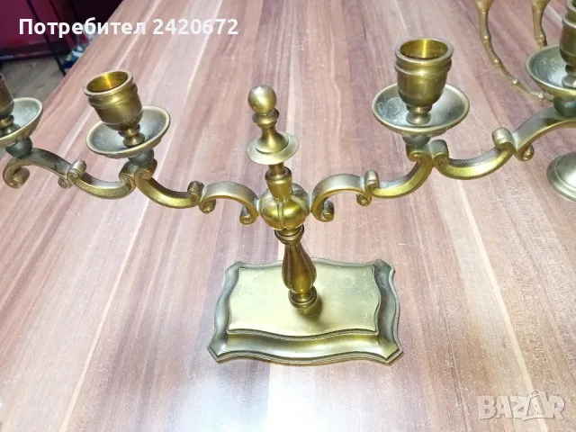 бронзов свещник, снимка 3 - Антикварни и старинни предмети - 48573333