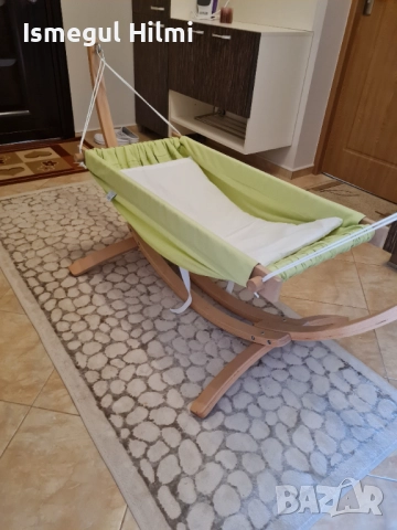 Дървен детски хамак със стойка Bliss Green