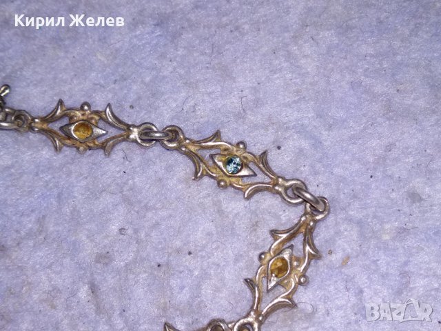 СТАРА ФЛОРАЛНА АЖУРНА АРТ НУВО СРЕБЪРНА ГРИВНА СРЕБРО ПРОБА 925 РЪЧНА ИЗРАБОТКА 38491, снимка 11 - Гривни - 41472567