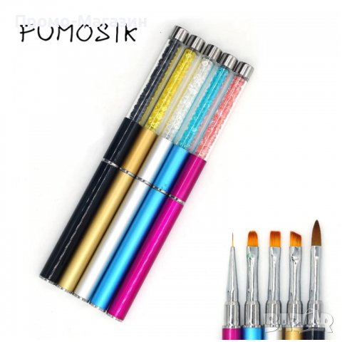 Луксозна четка за гел - сребърна, снимка 3 - Продукти за маникюр - 36228875