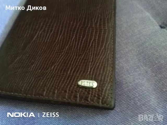 Петек калъф за документи 110х80мм Petek Card Holder нов естествена кожа, снимка 4 - Портфейли, портмонета - 48000813
