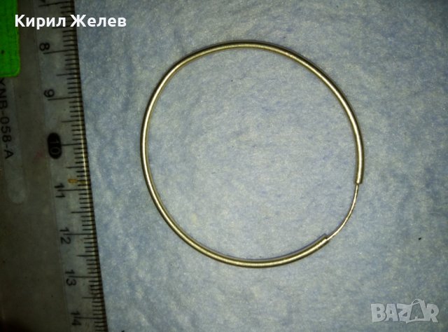ГОЛЯМА СТАРА СРЕБЪРНА РЕТРО ОБЕЦА Тип ОБРЪЧ РЪЧНА ИЗРАБОТКА 40062, снимка 2 - Обеци - 42425157