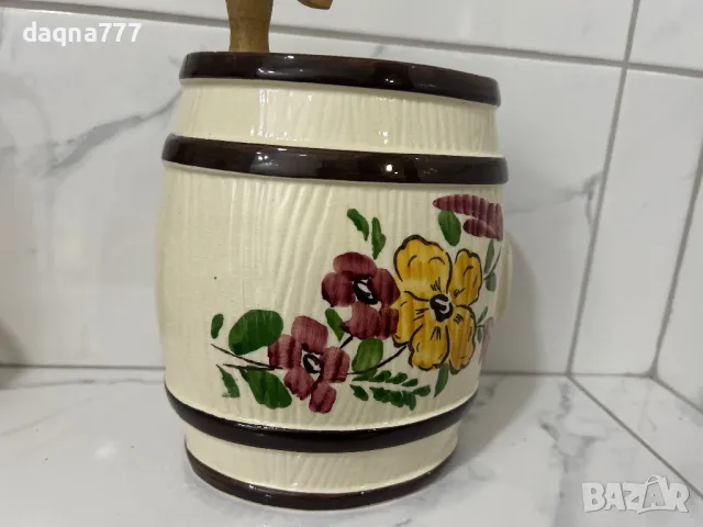 Ръчно Handarbeit Порцеланово буре за уиски  Германия от 70-те години , снимка 14 - Антикварни и старинни предмети - 49526280