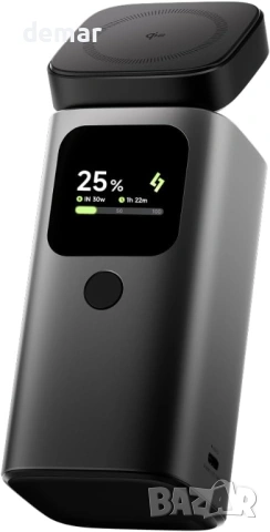 Външна батерия Sharge Magsafe 2 в 1, 15000mAh/55.5Wh, Qi2 15W