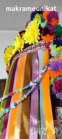Кукерска маска, гугла, капашон, чисто нова, ръчна изработка , снимка 10 - Декорация за дома - 55950061