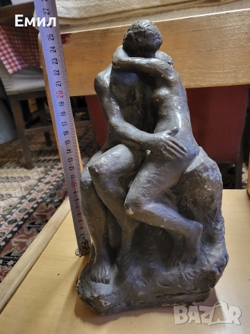 Статуетка гипс Rodin's The Kiss 1961 Austin Productions, снимка 6 - Колекции - 52920965