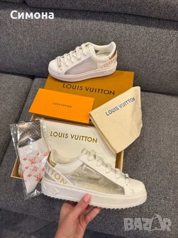 Louis Vuitton естествена кожа нова беши прозрачни сникърси кецове