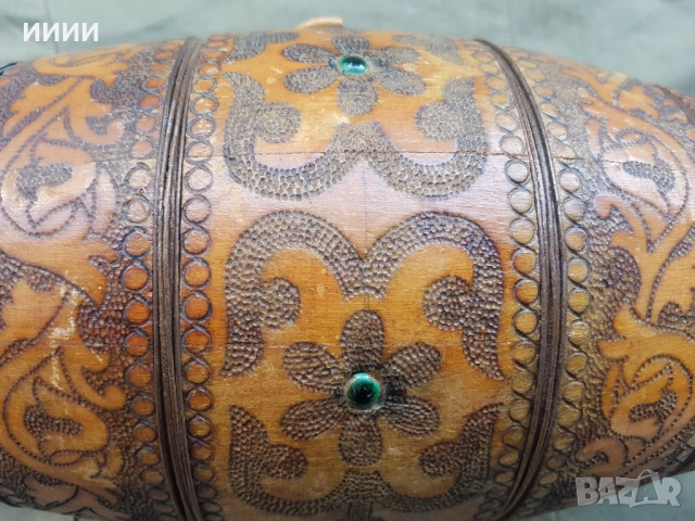 Дървено буре на стойка, снимка 3 - Антикварни и старинни предмети - 52631615