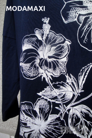 3XL/4XL Нова туника Azra с цвете , снимка 3 - Блузи с дълъг ръкав и пуловери - 36242138