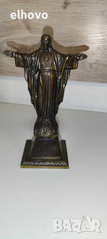 Метална статуетка на Исус Христос изкупителят, снимка 6 - Антикварни и старинни предмети - 44649670