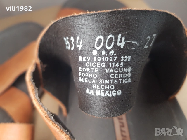 Мъжки сандали Gino Cherruti естествена кожа номер 42, снимка 4 - Мъжки сандали - 53855006