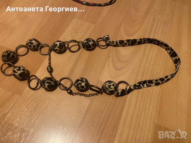 Гердан - леопардов дизайн - с плат, снимка 1 - Колиета, медальони, синджири - 44573133