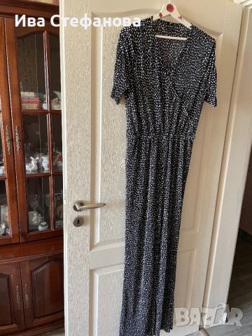 Разкошен нов дълъг елегантен гащиризон точки еластичен плисе рипс , снимка 7 - Гащеризони - 41244771