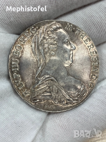 1 Талер 1780 г Мария-Терезия /съвременен restrike/, Австрия - сребърна монета, UNC, снимка 3 - Нумизматика и бонистика - 52548891